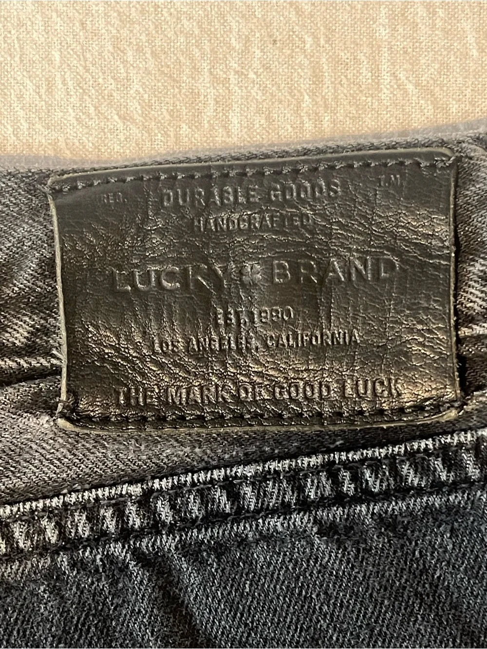 Lucky Brand 410 Athletic Slim Men's Washed Black Straight Jeans 40x34